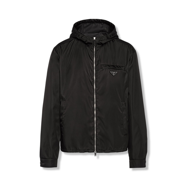 Hooded Logo-Plaque Jacket