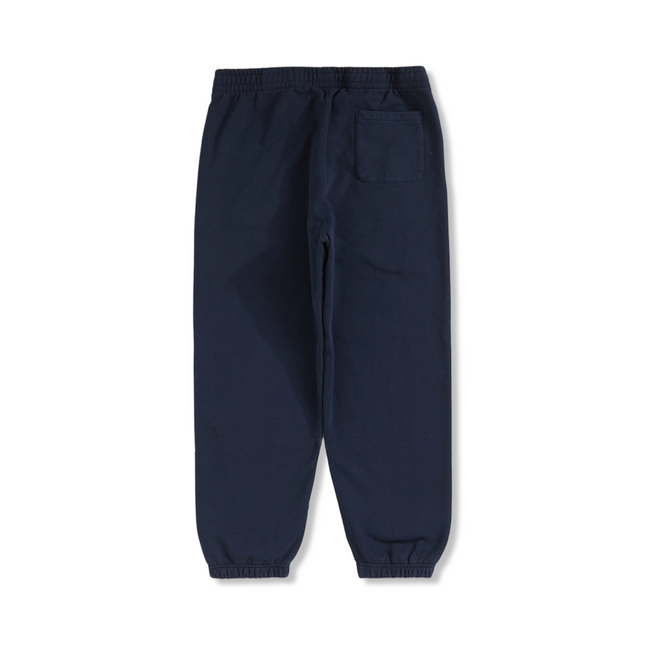 Satin Appliqué Sweatpants Navy