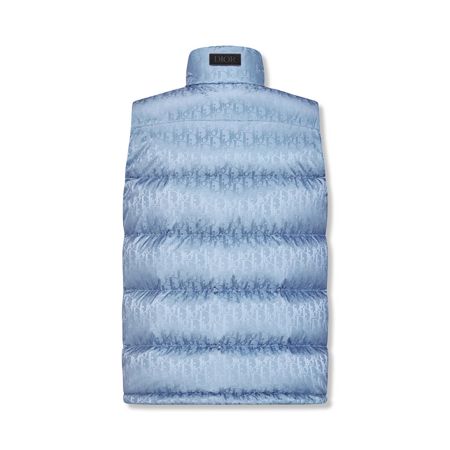 Oblique Puffer Vest in Blue
