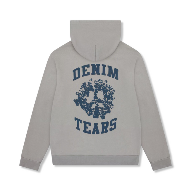 ‘University’ Zip Hoodie in Grey
