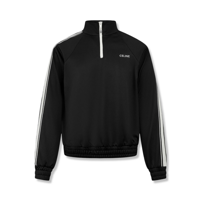 Half Zip Track Top in Black