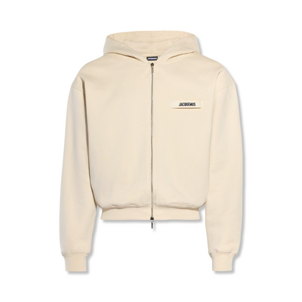 Hooded Zip up Sweatshirt Cream
