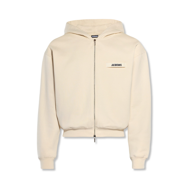 Hooded Zip up Sweatshirt Cream
