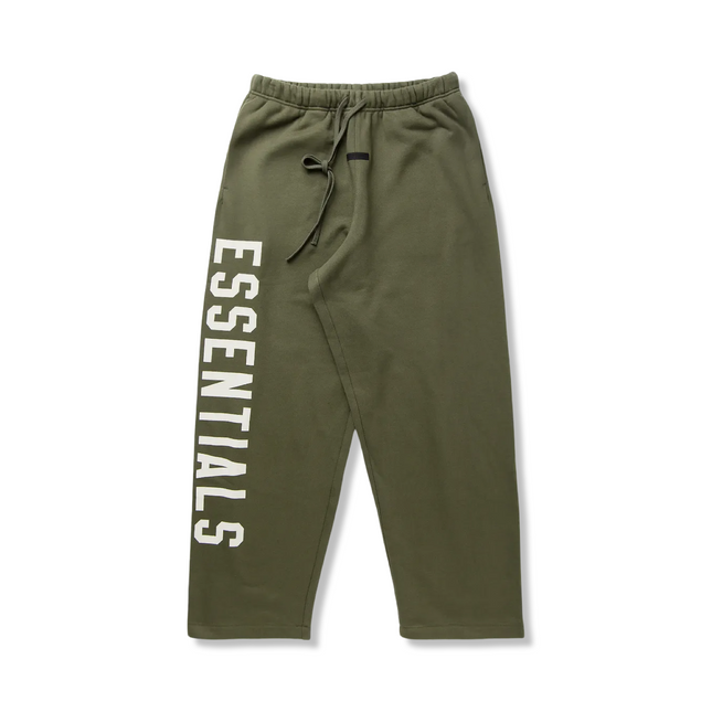 Fleece Wide-Leg Sweatpants ‘Military Green’