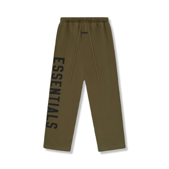 Fleece Wide-Leg Sweatpants ‘Olive’