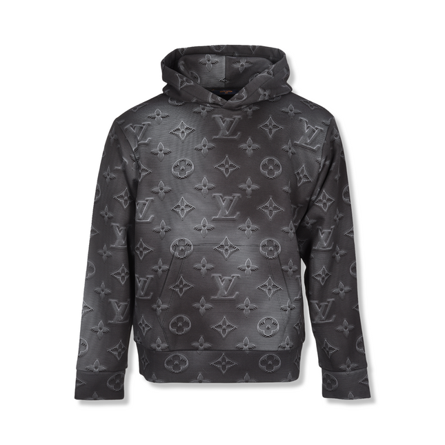 3D Monogram Hoodie in Grey