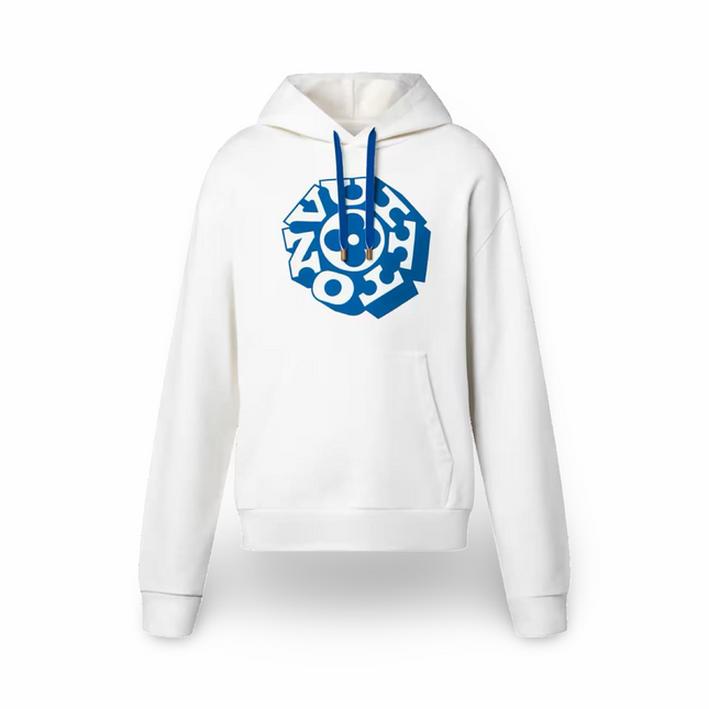 Printed Signature Hoodie White