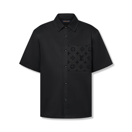 Monogram Pocket Shirt in Black