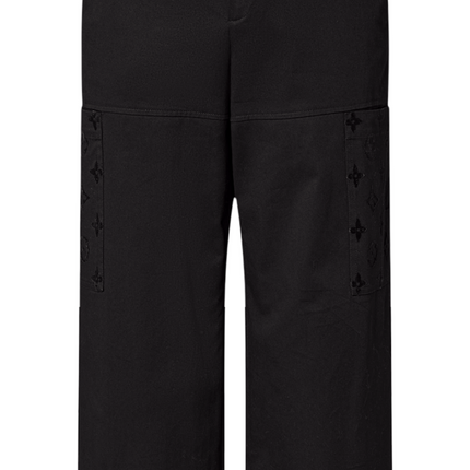 Monogram Pocket Trousers in Black