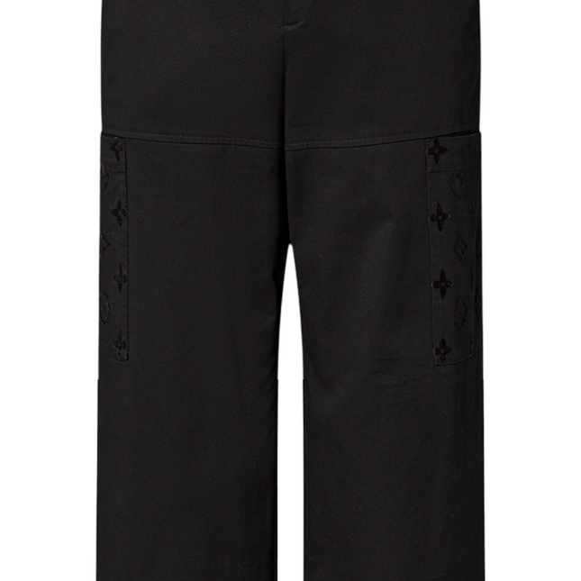Monogram Pocket Trousers in Black