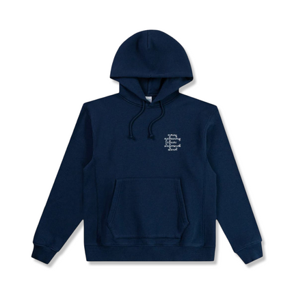 EE Swarovski Logo Hoodie Navy