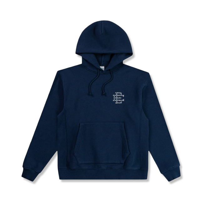 EE Swarovski Logo Hoodie Navy