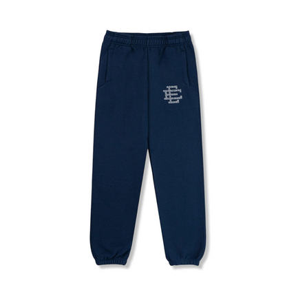 EE Swarovski Logo Sweatpants Navy