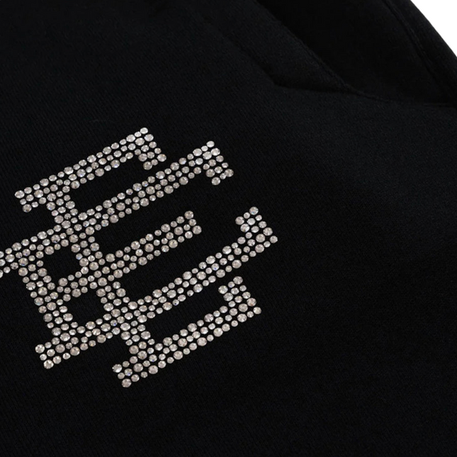 EE Swarovski Logo Sweatpants Navy