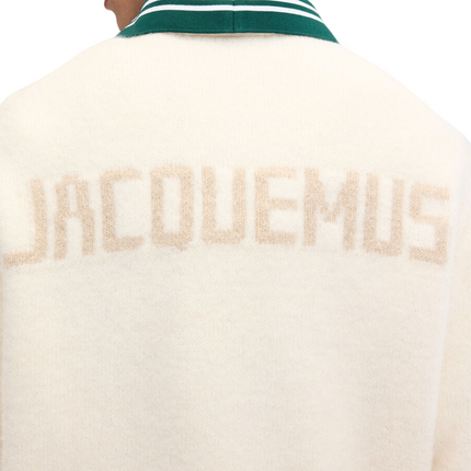 V-Neck Wool Cardigan Light Beige