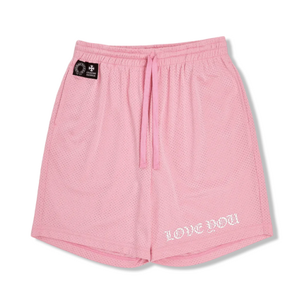 ‘Love You’ Mesh Warm Up Shorts