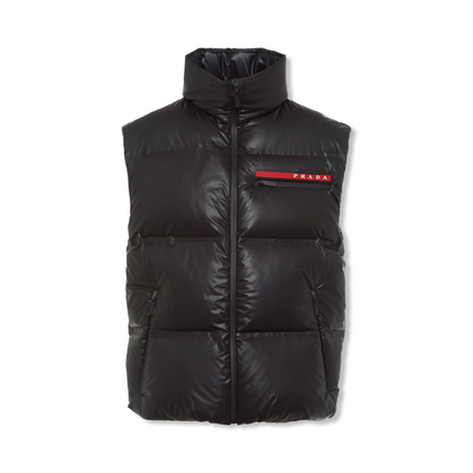 Re-Nylon Puffer Vest in Black