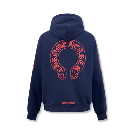 Horseshoe Floral Hoodie Navy/Red