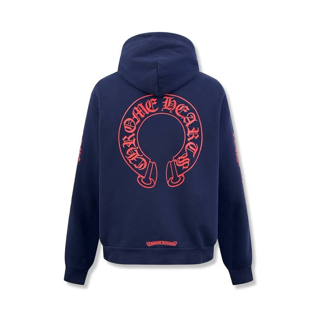 Horseshoe Floral Hoodie Navy/Red
