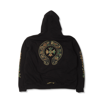 Triple Cross Logo Zip-Up Hoodie Black/Camouflage
