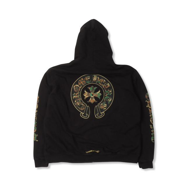 Triple Cross Logo Zip-Up Hoodie Black/Camouflage