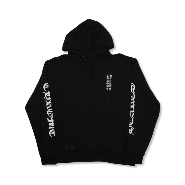 Vertical Logo Hoodie in Black