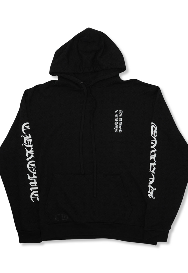 Vertical Logo Hoodie in Black