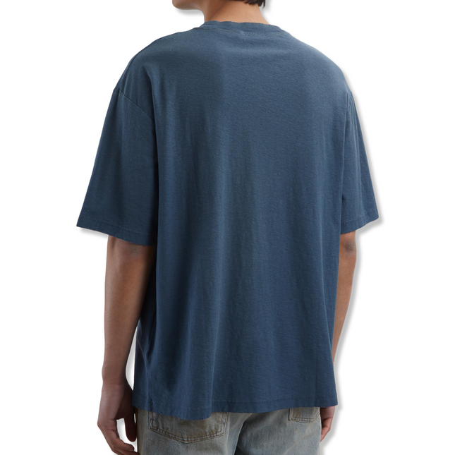 Logo Print Relaxed Fit T-Shirt in Blue