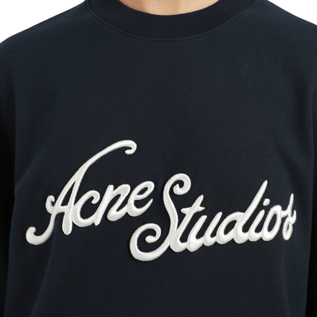 Pique Long-Sleeve T-Shirt in Black