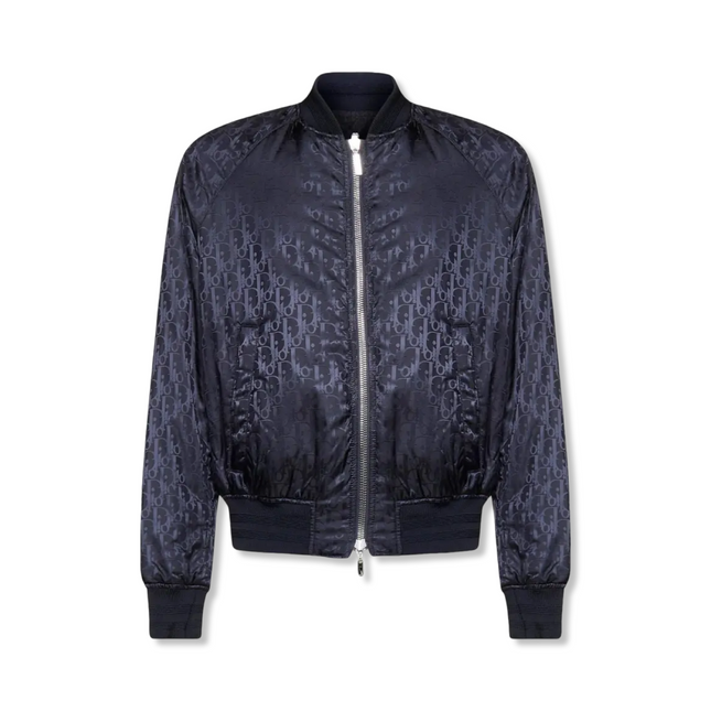 Oblique Bomber Jacket in Navy