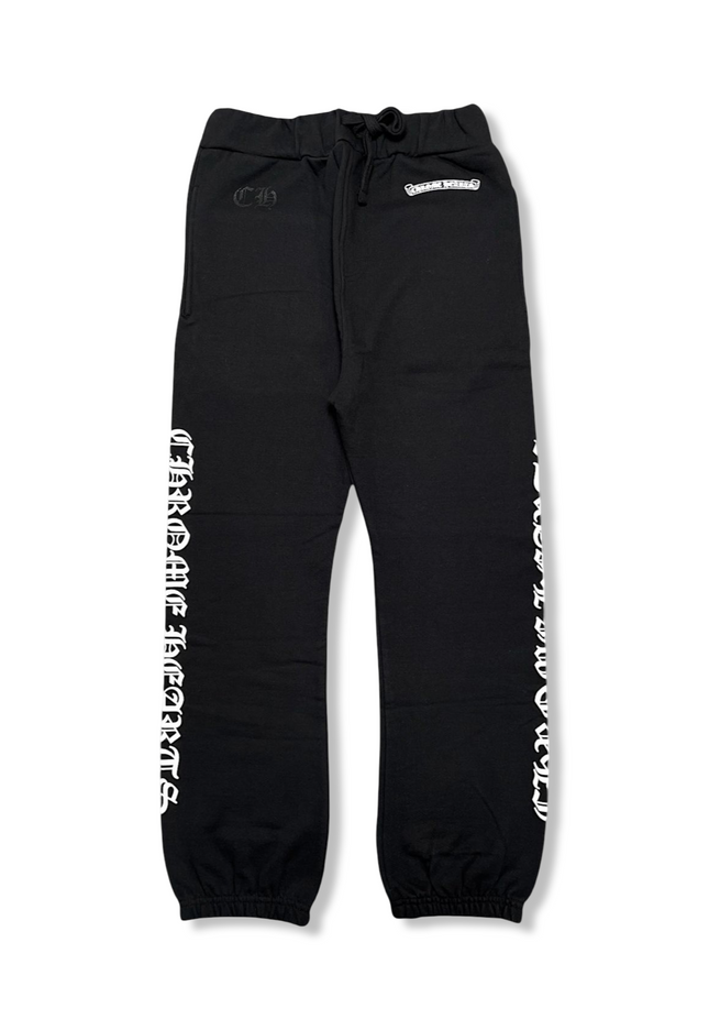 Scroll Logo Sweatpants Black White