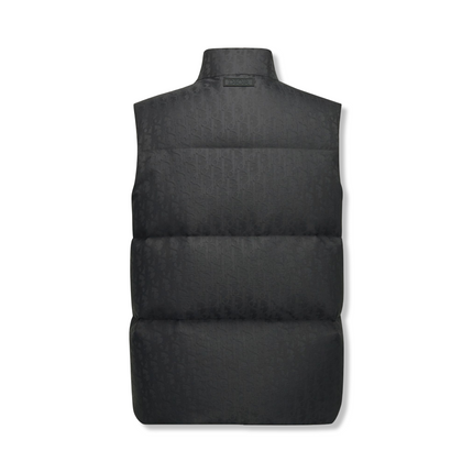 Oblique Puffer Vest in Black