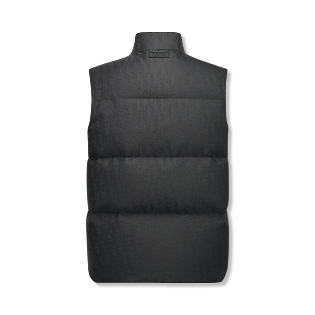 Oblique Puffer Vest in Black