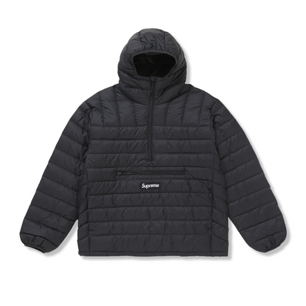 Half Zip Hooded Pullover Jacket Black