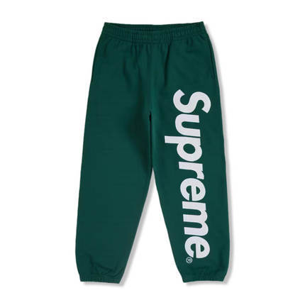 Satin Appliqué Trackpant Forest Green