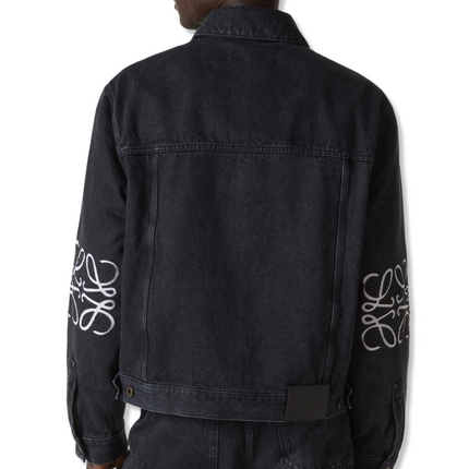 Anagram Denim Jacket in Black