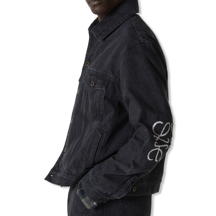 Anagram Denim Jacket in Black
