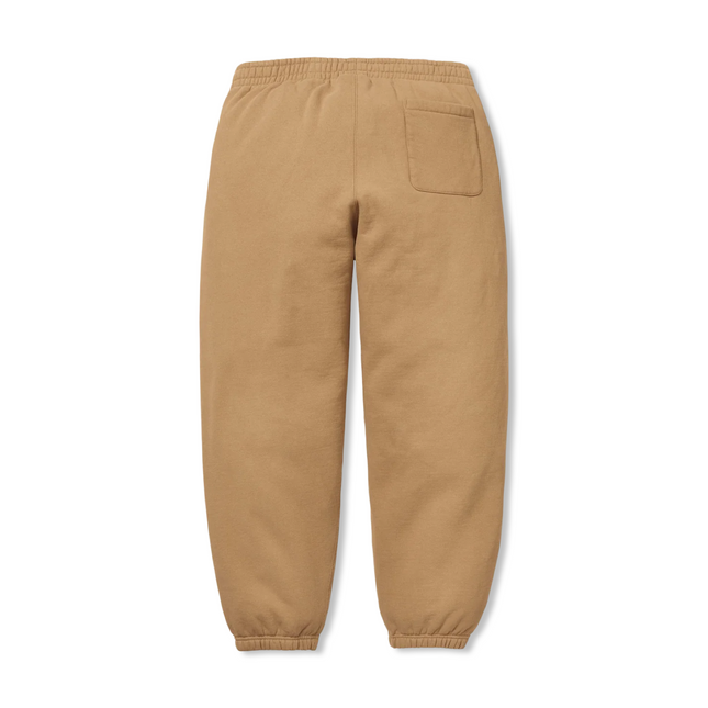 Satin Appliqué Sweatpants Tan