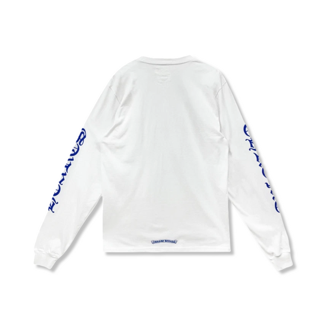 Blue Neck Logo Long Sleeve T-Shitt