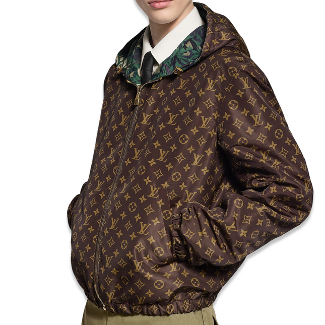 Camo/Monogram Reversible Windbreaker
