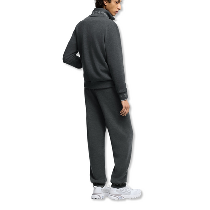 Double Face Knit Wool Trousers Grey