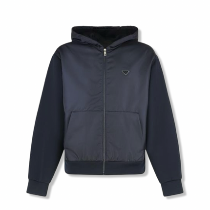 Nylon Zipped Hoodie