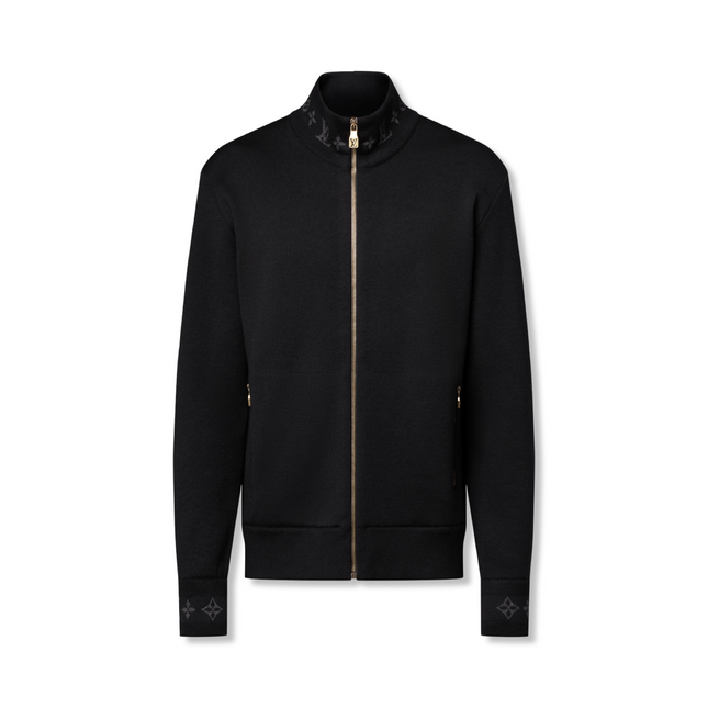 Double Face Knit Wool Blouson Black