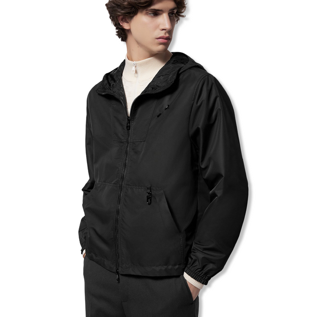 Monogram Reversible Windbreaker Black