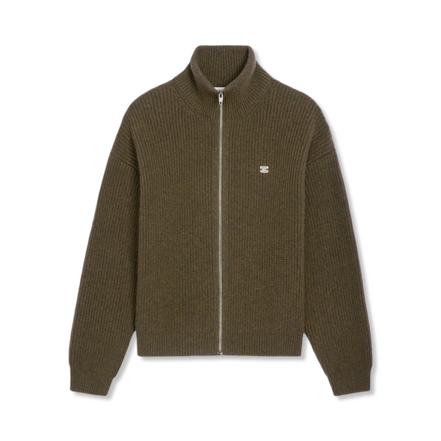 Trucker Sweater in Ribbed Wool