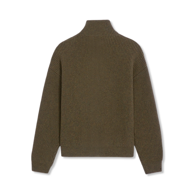 Trucker Sweater in Ribbed Wool