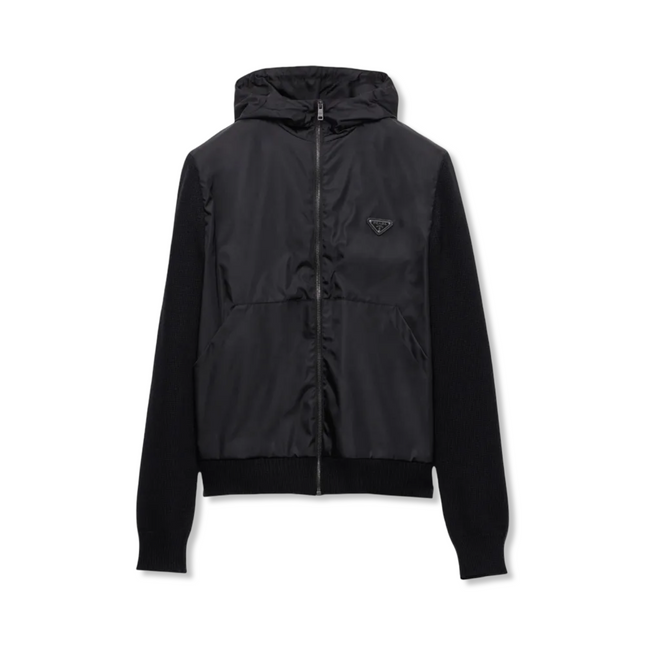Nylon Hybrid Jacket Black