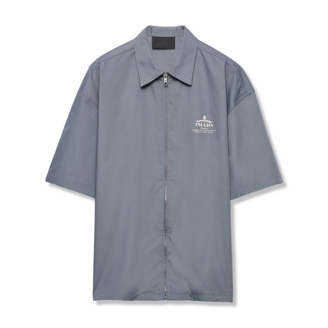 Logo Embroidered Zipped Shirt