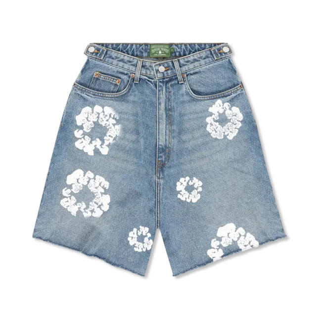 Cotton Wreath Jean Shorts