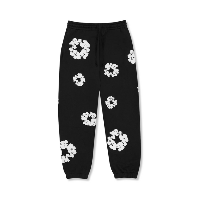 Cotton Wreath Jogger Black